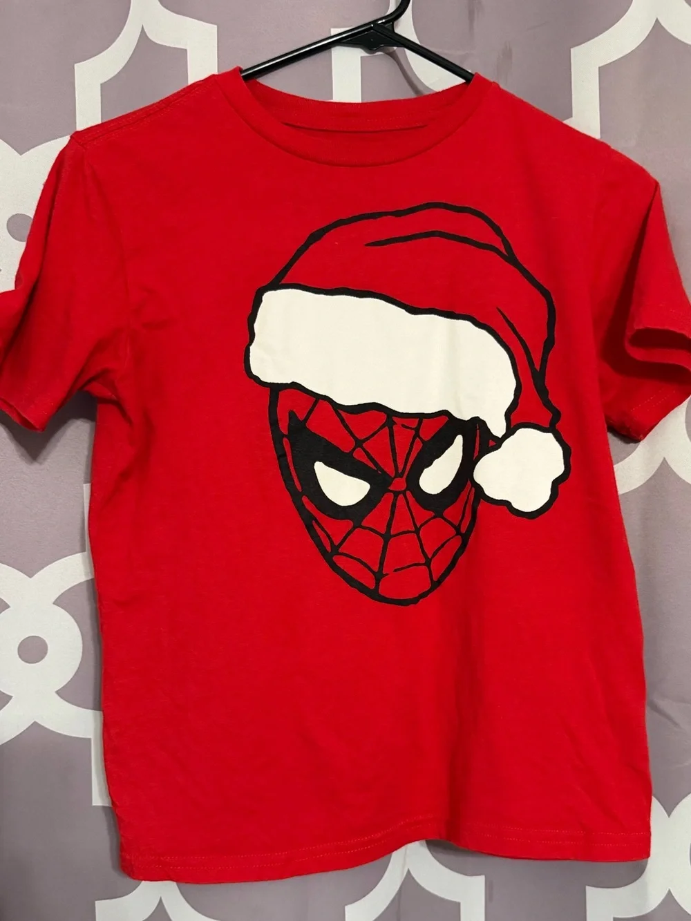 Kids Red Spider-Man Santa Tee